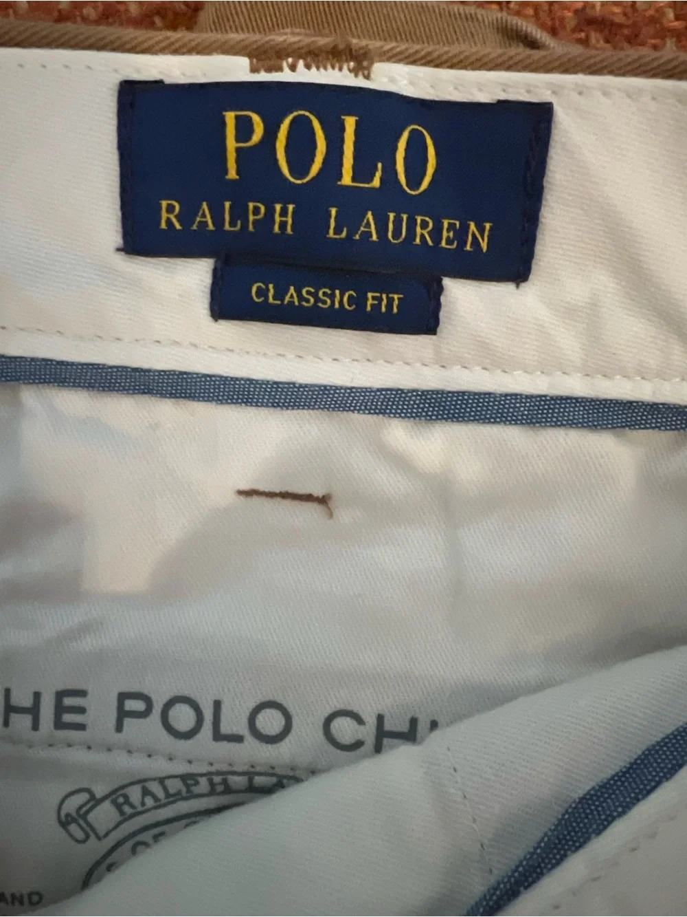Polo Ralph Lauren Men's Classic Fit Dark. Khaki Chinos Cotton Twill 36 x 31